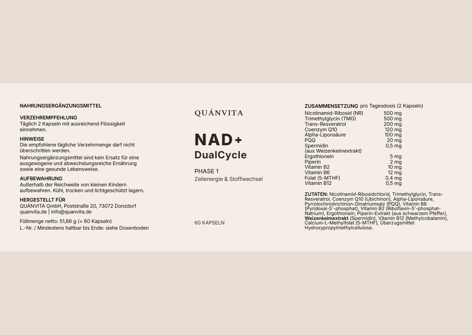 QUÁNVITA NAD⁺ DualCycle