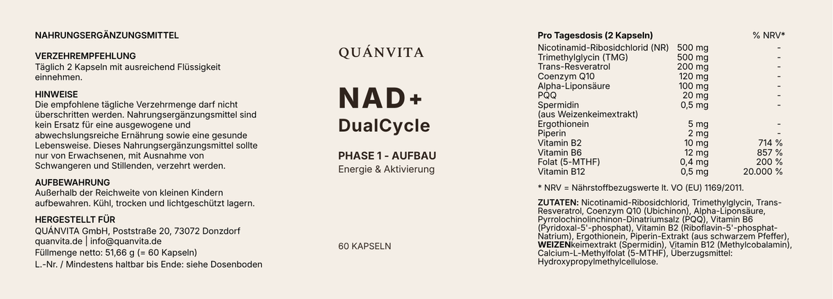 QUÁNVITA NAD⁺ DualCycle